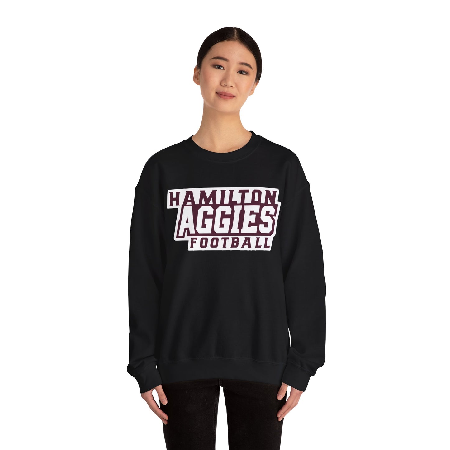 Adult Crewneck Sweatshirt \ Hamilton Aggies Football \ HAF1