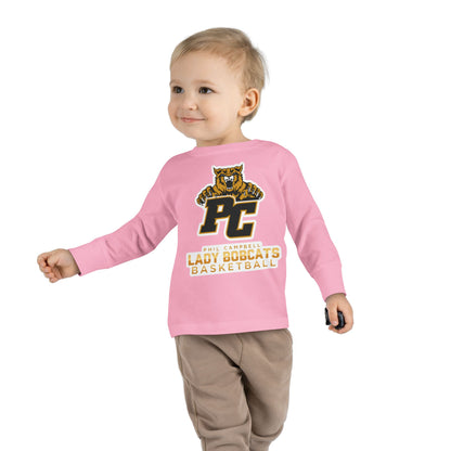 Toddler Long Sleeve Tee \ Phil Campbell Bobcats Basketball \ PCBBKG1