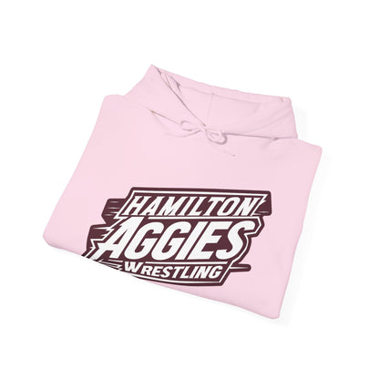 Adult Hoodie Sweatshirt \ Hamilton Aggies Wrestling \ HAW1