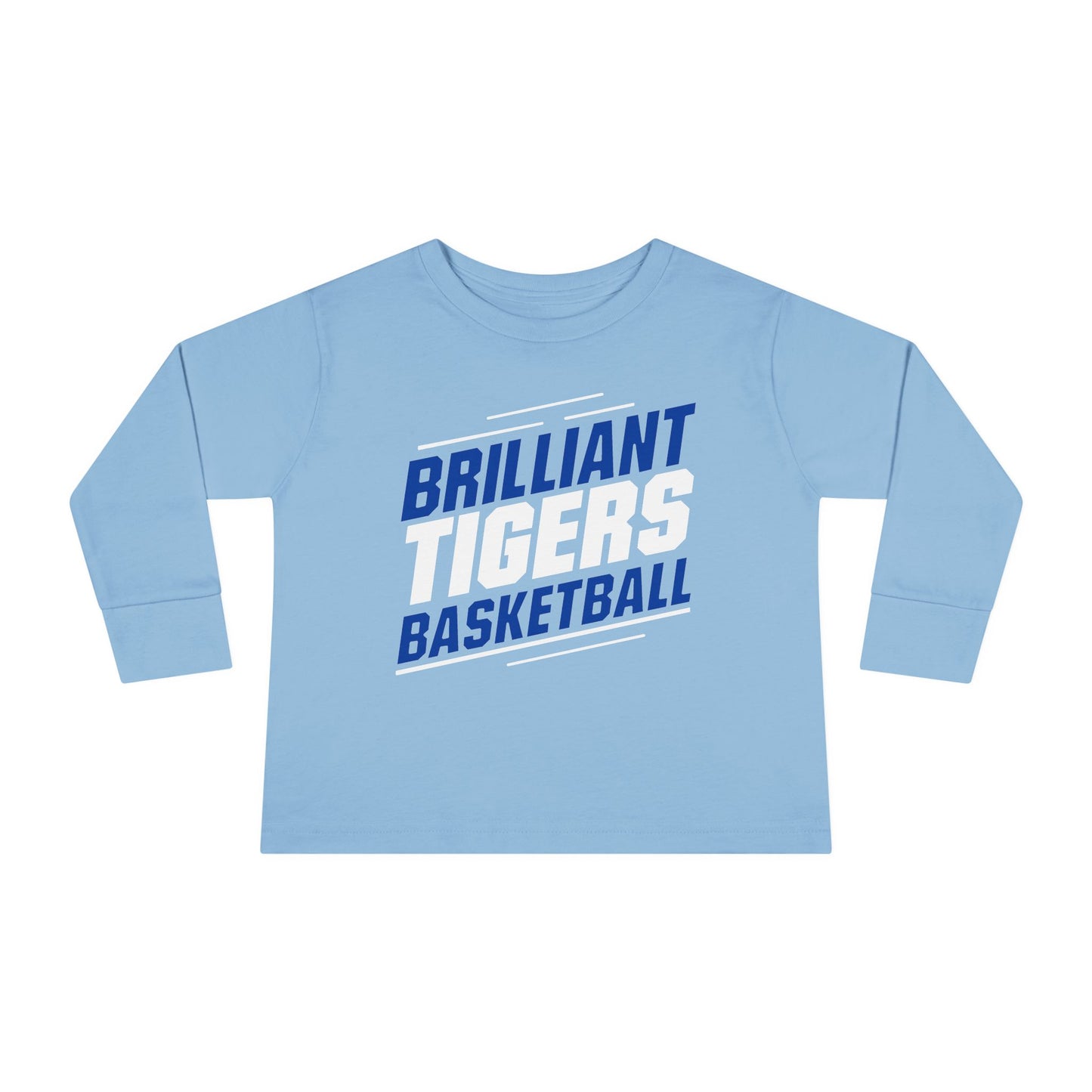 Toddler Long Sleeve Tee \ Brilliant Tigers Basketball \ BTBK2