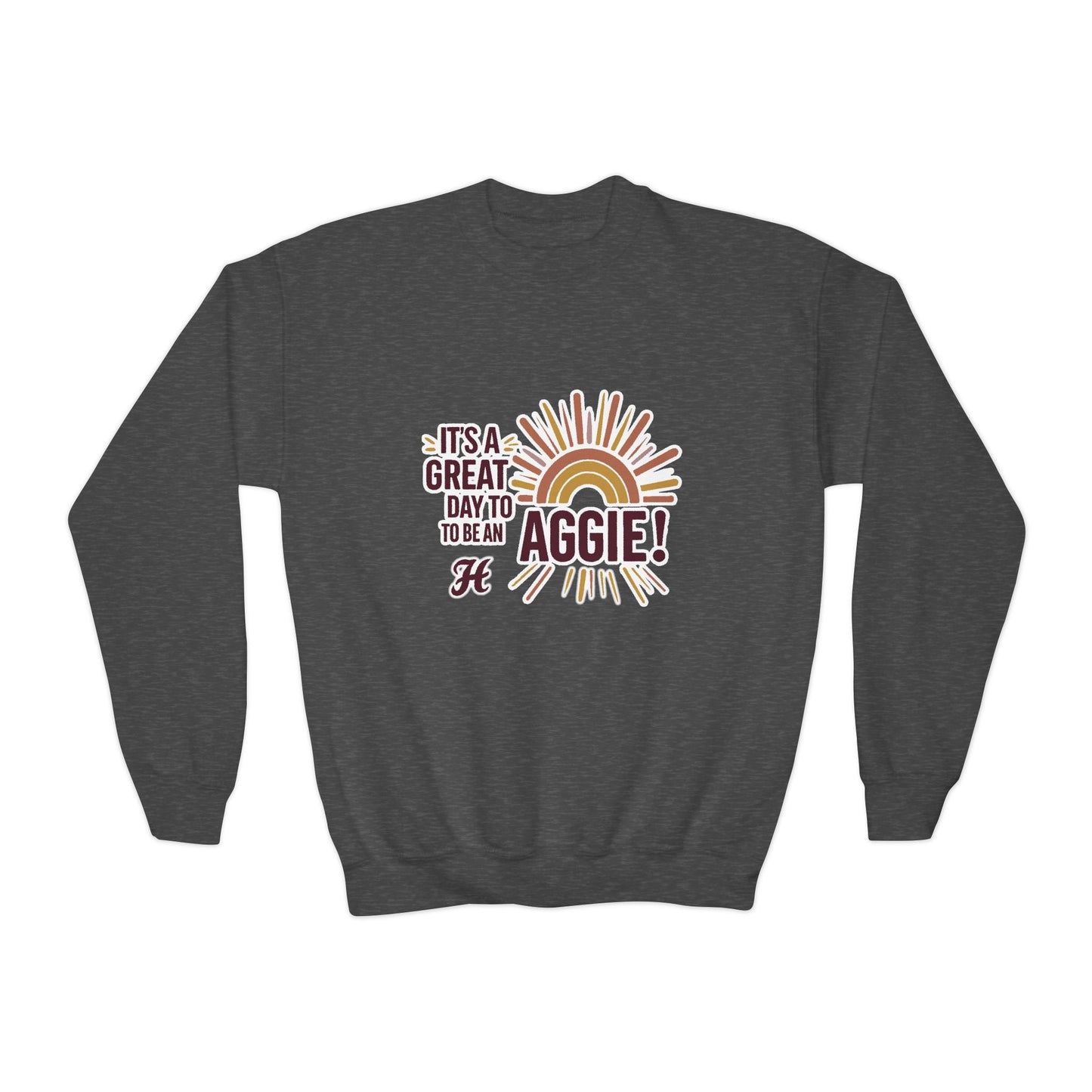 Youth Crewneck Sweatshirt \ It's a Great Day to be an Aggie! \ GDA1