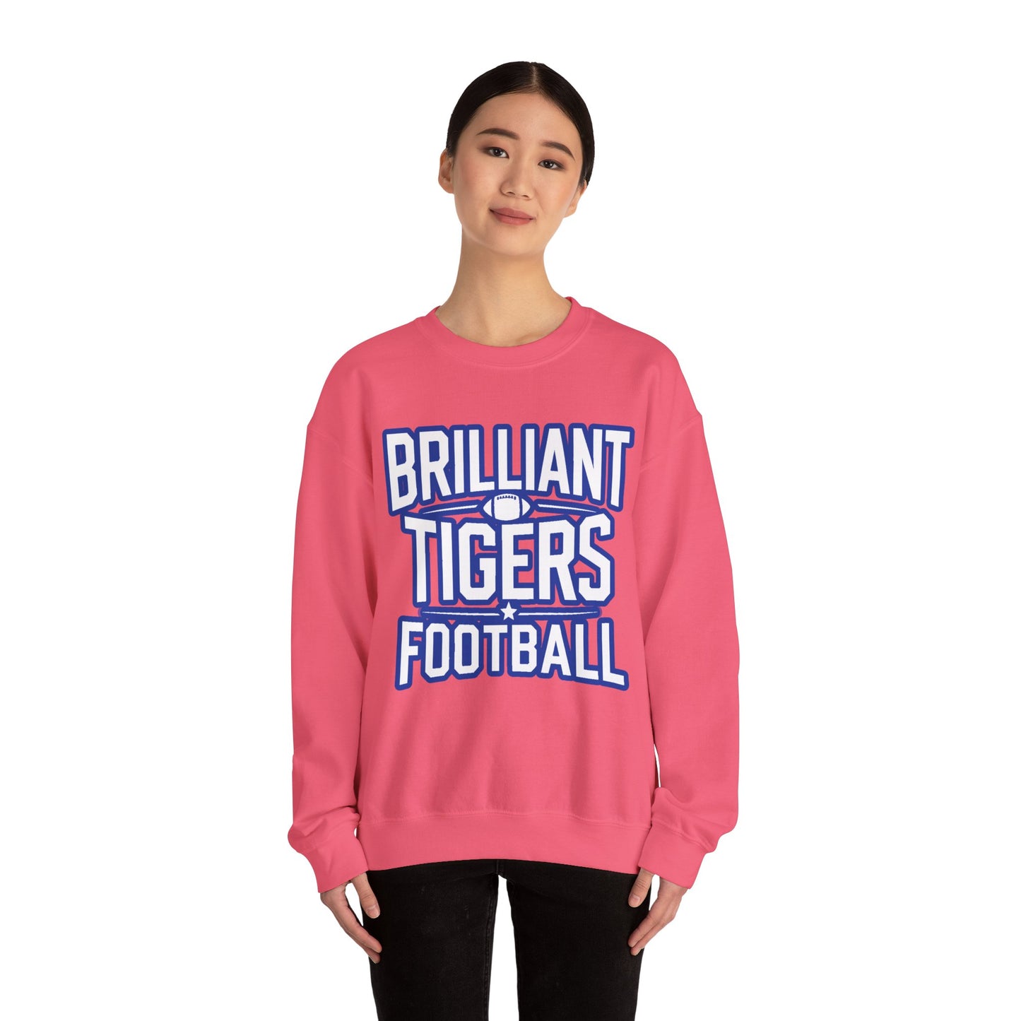 Adult Crewneck Sweatshirt \ Brilliant Tigers Football \ BTF1
