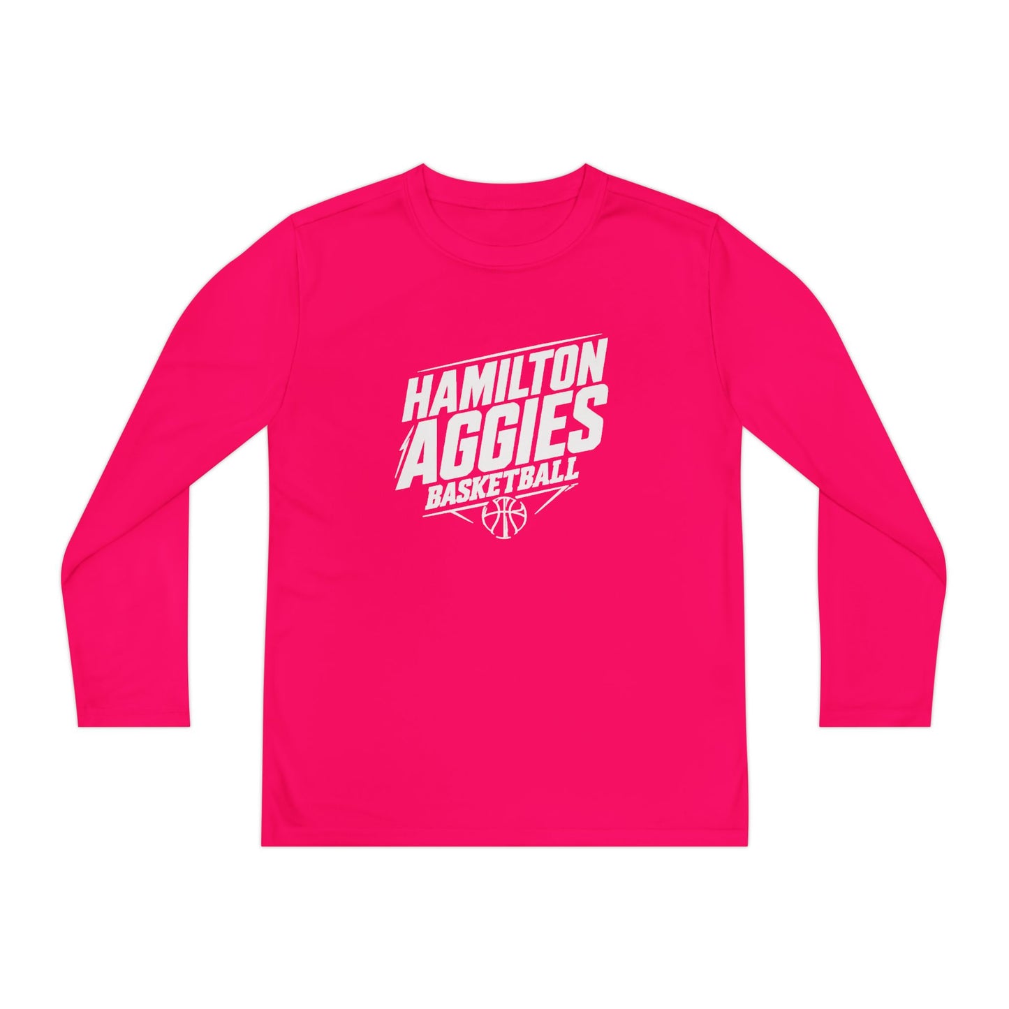 Youth Long Sleeve Tee \ Hamilton Aggies Basketball \ HABB2