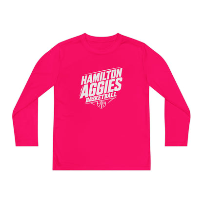 Youth Long Sleeve Tee \ Hamilton Aggies Basketball \ HABB2