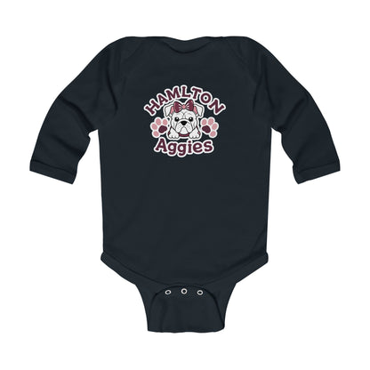 Long Sleeve Baby Bodysuit \ Hamilton Aggies \ HAG3