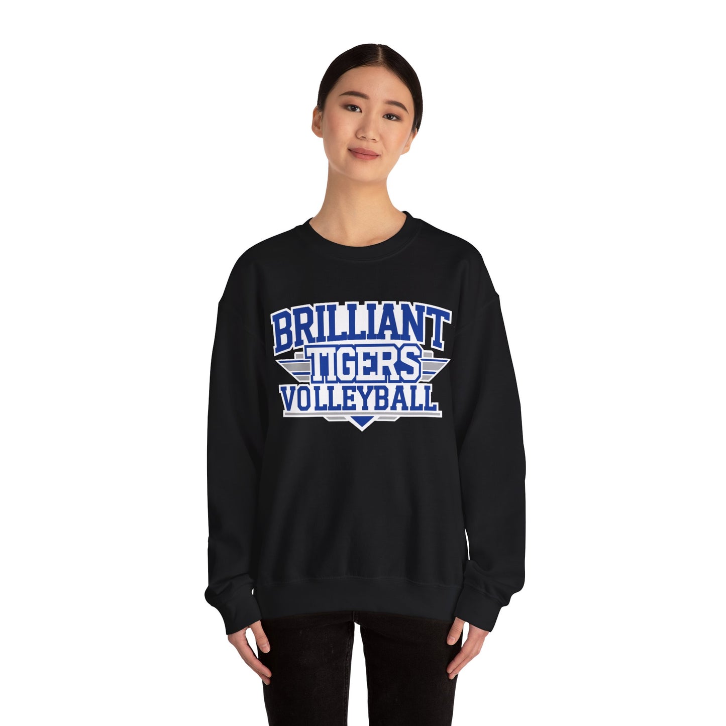 Adult Crewneck Sweatshirt \ Brilliant Tigers Volleyball \ BTV2