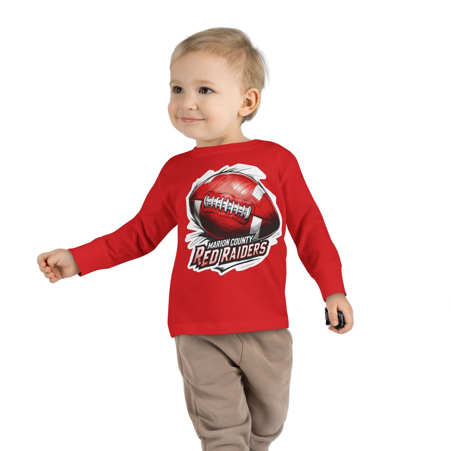 Toddler Long Sleeve Tee \ Marion County Red Raiders Football \ MCF1