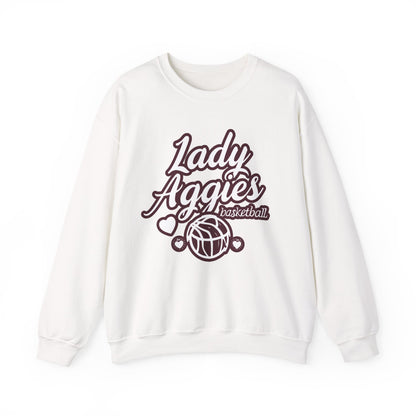Adult Crewneck Sweatshirt \ Hamilton Aggies Basketball \ HABKG2