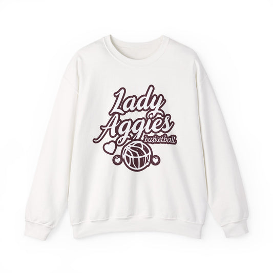 Adult Crewneck Sweatshirt \ Hamilton Aggies Basketball \ HABKG2