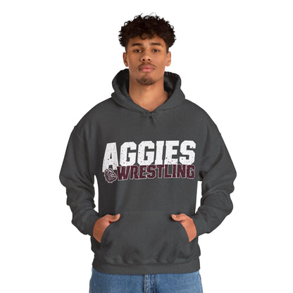 Adult Hoodie Sweatshirt \ Hamilton Aggies Wrestling \ HAW3