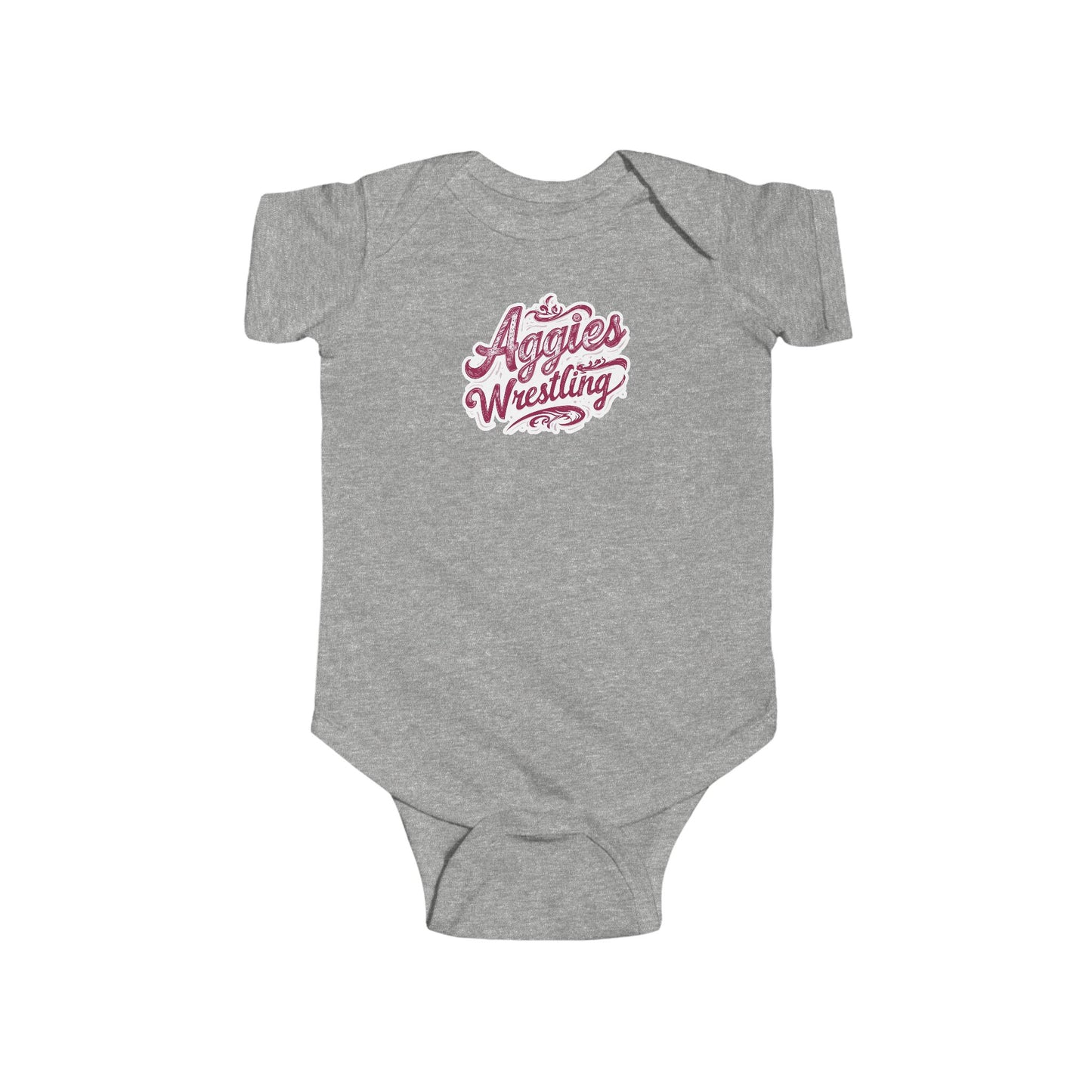Short Sleeve Baby Bodysuit \ Hamilton Aggies Wrestling \ HAWG2