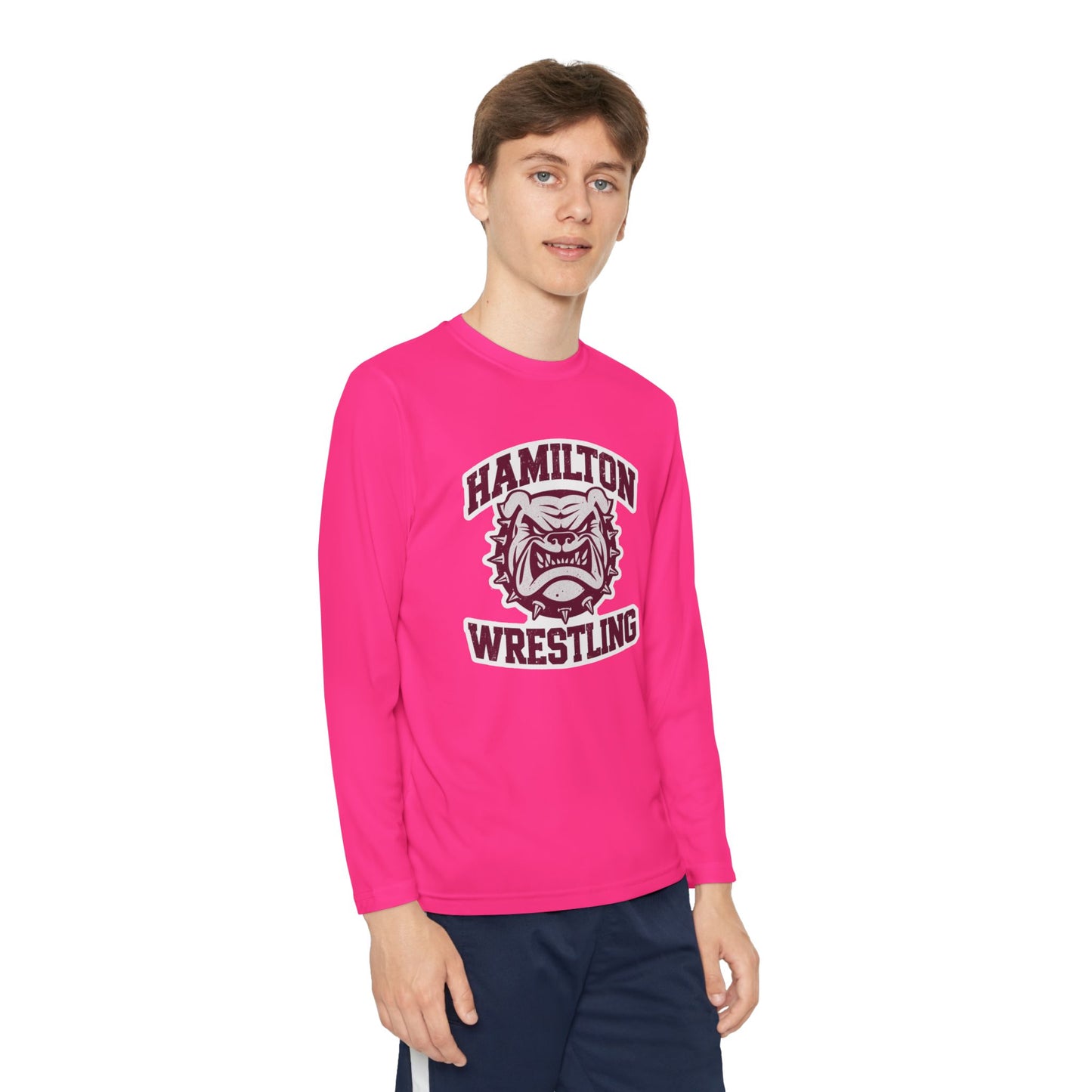 Youth Long Sleeve Tee \ Hamilton Aggies Wrestling \ HAW2