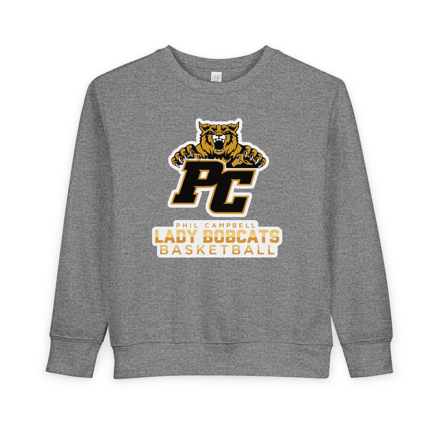 Toddler Crewneck Sweatshirt \ Phil Campbell Bobcats Basketball \ PCBBKG1