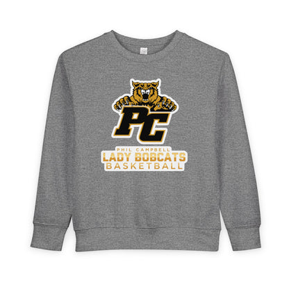 Toddler Crewneck Sweatshirt \ Phil Campbell Bobcats Basketball \ PCBBKG1