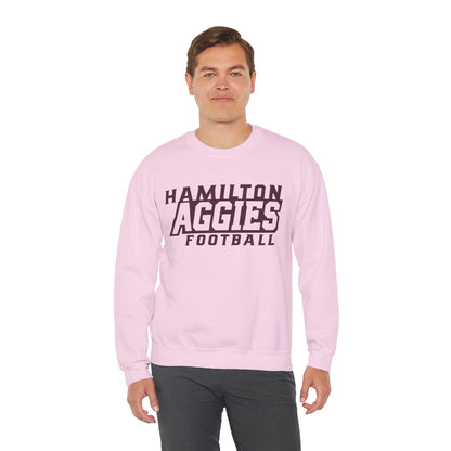 Adult Crewneck Sweatshirt \ Hamilton Aggies Football \ HAF1