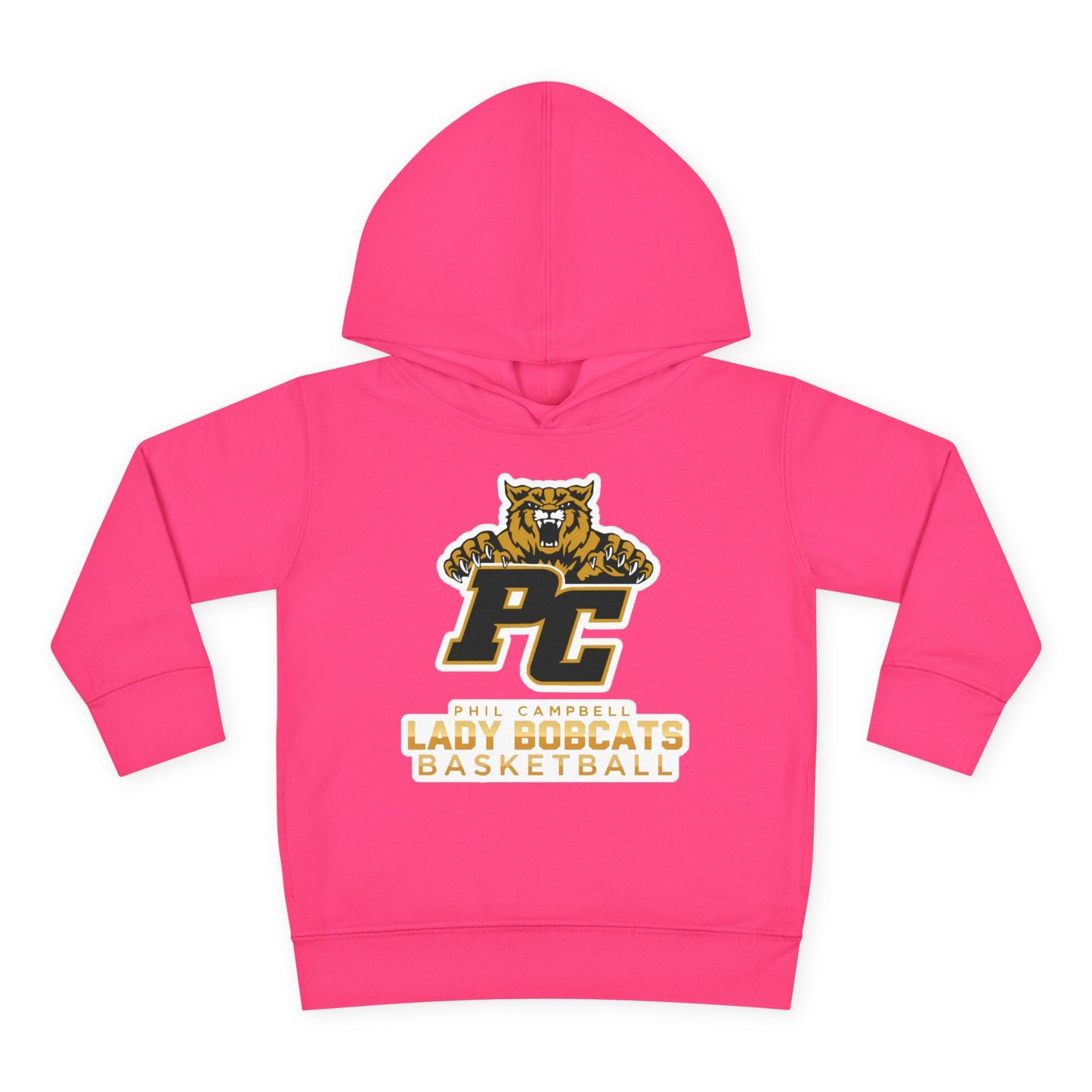 Toddler Hoodie Sweatshirt \ Phil Campbell Bobcats Basketball \ PCBBKG1