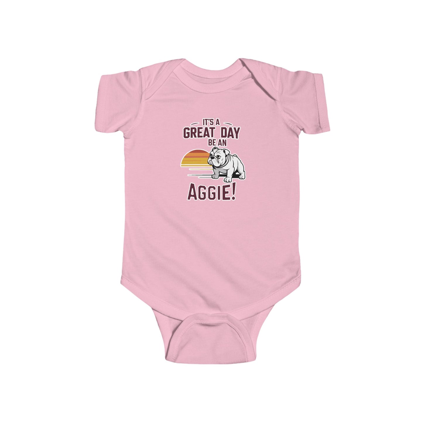 Short Sleeve Baby Bodysuit \ It's a Great Day to be an Aggie! \ GDA3