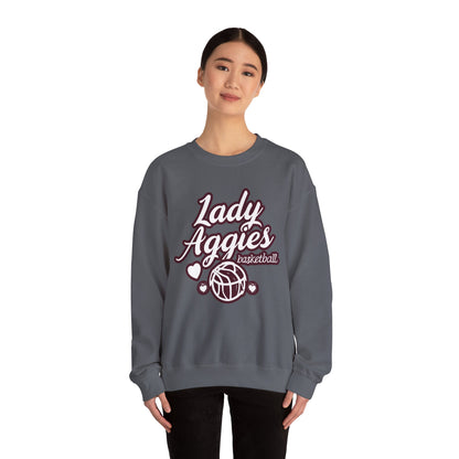 Adult Crewneck Sweatshirt \ Hamilton Aggies Basketball \ HABKG2