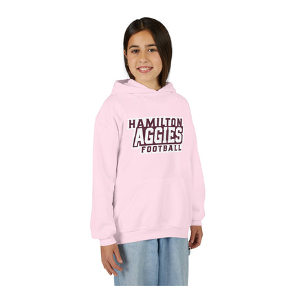 Youth Hoodie Sweatshirt \ Hamilton Aggies Football \ HAF1
