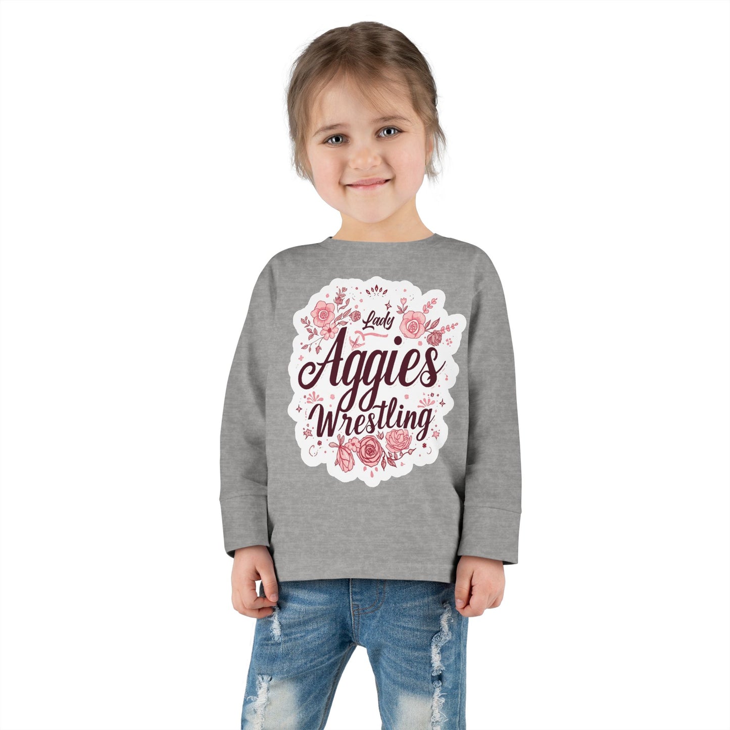 Toddler Long Sleeve Tee \ Hamilton Aggies Wrestling \ HAWG1