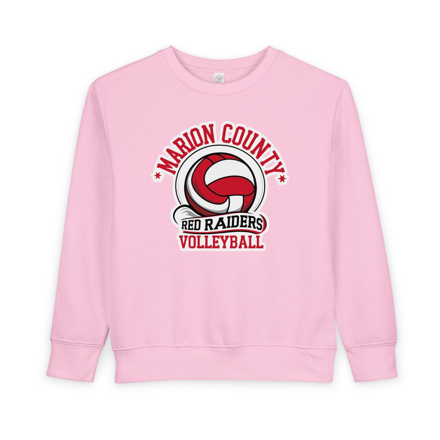 Toddler Crewneck Sweatshirt \ Marion County Red Raiders Volleyball \ MCV1