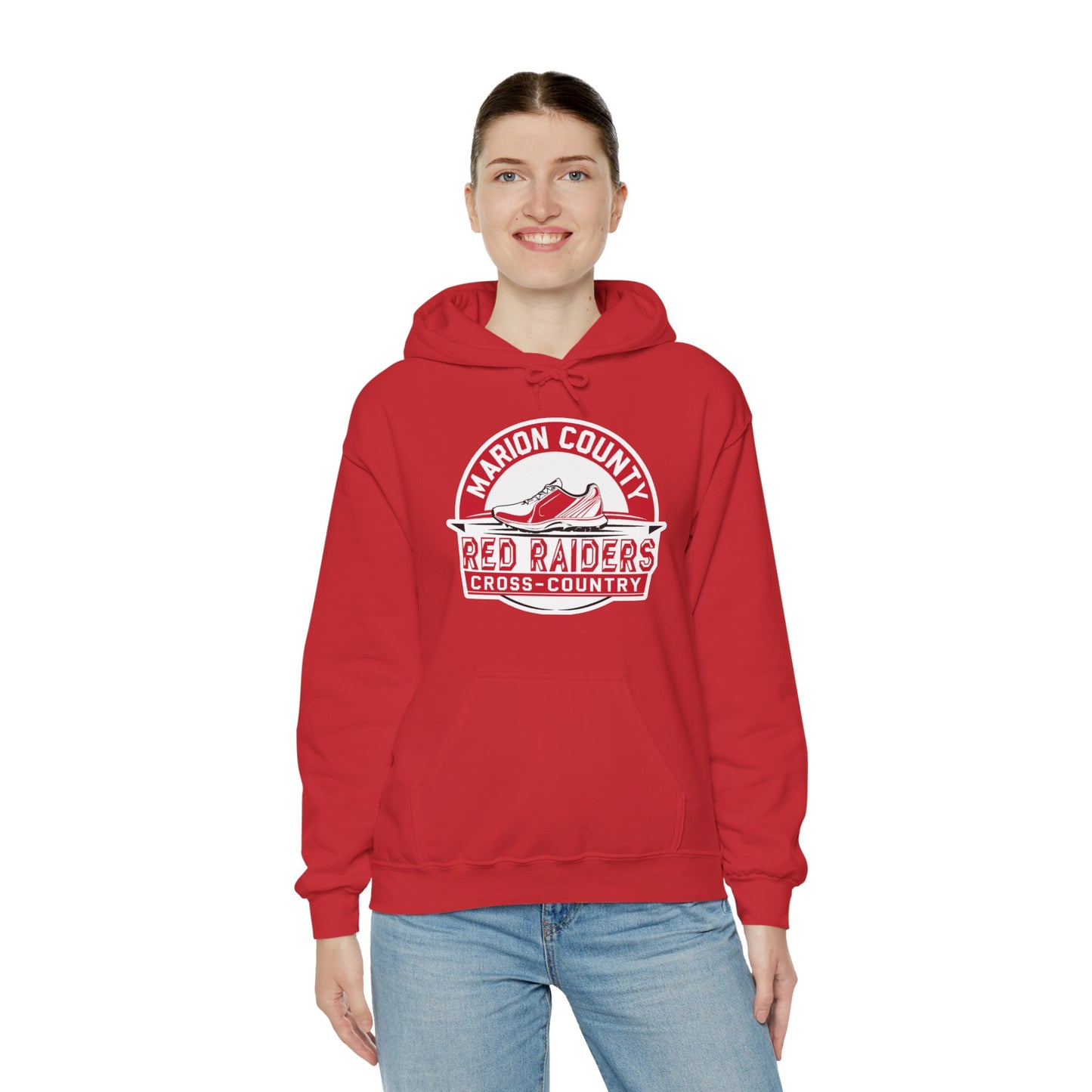 Adult Hoodie Sweatshirt \ Marion County Red Raiders Cross-Country \ MCCC1