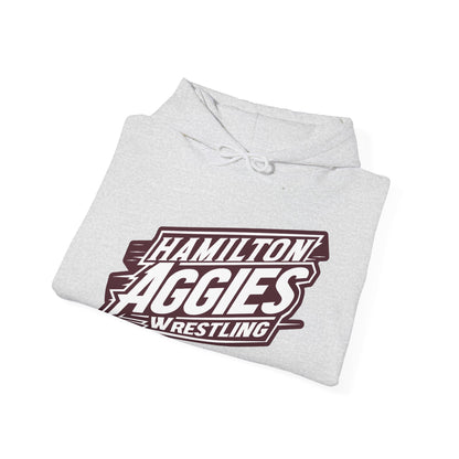 Adult Hoodie Sweatshirt \ Hamilton Aggies Wrestling \ HAW1