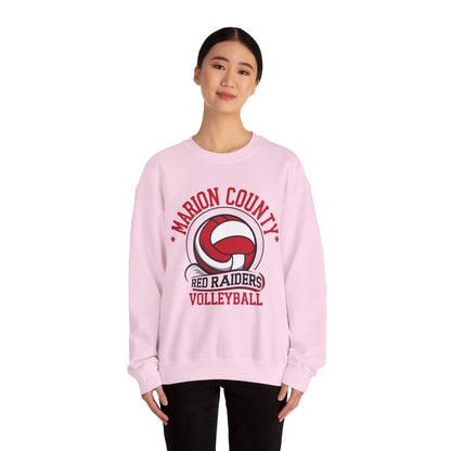 Adult Crewneck Sweatshirt \ Marion County Red Raiders Volleyball \ MCV1