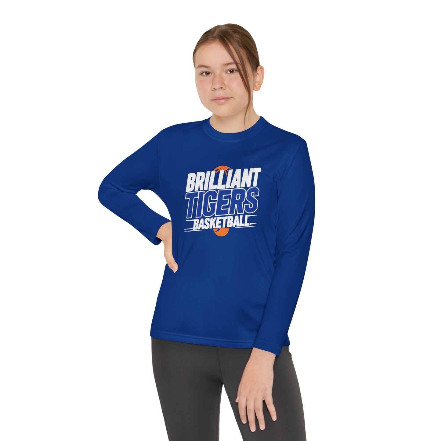 Youth Long Sleeve Tee \ Brilliant Tigers Basketball \ BTBK1