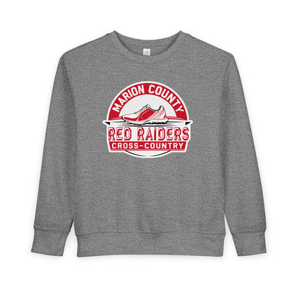Toddler Crewneck Sweatshirt \ Marion County Red Raiders Cross-Country \ MCCC1