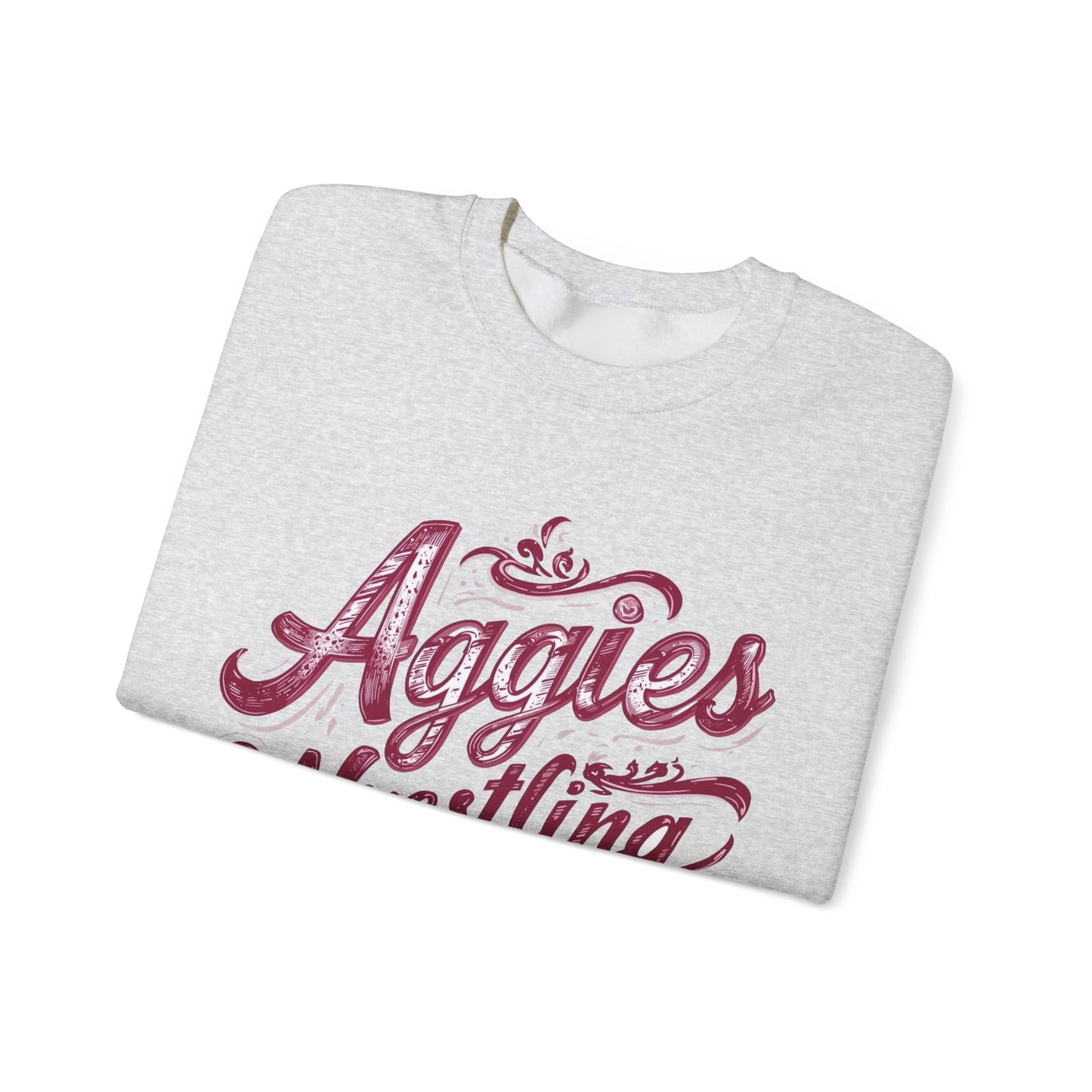 Adult Crewneck Sweatshirt \ Hamilton Aggies Wrestling \ HAWG2