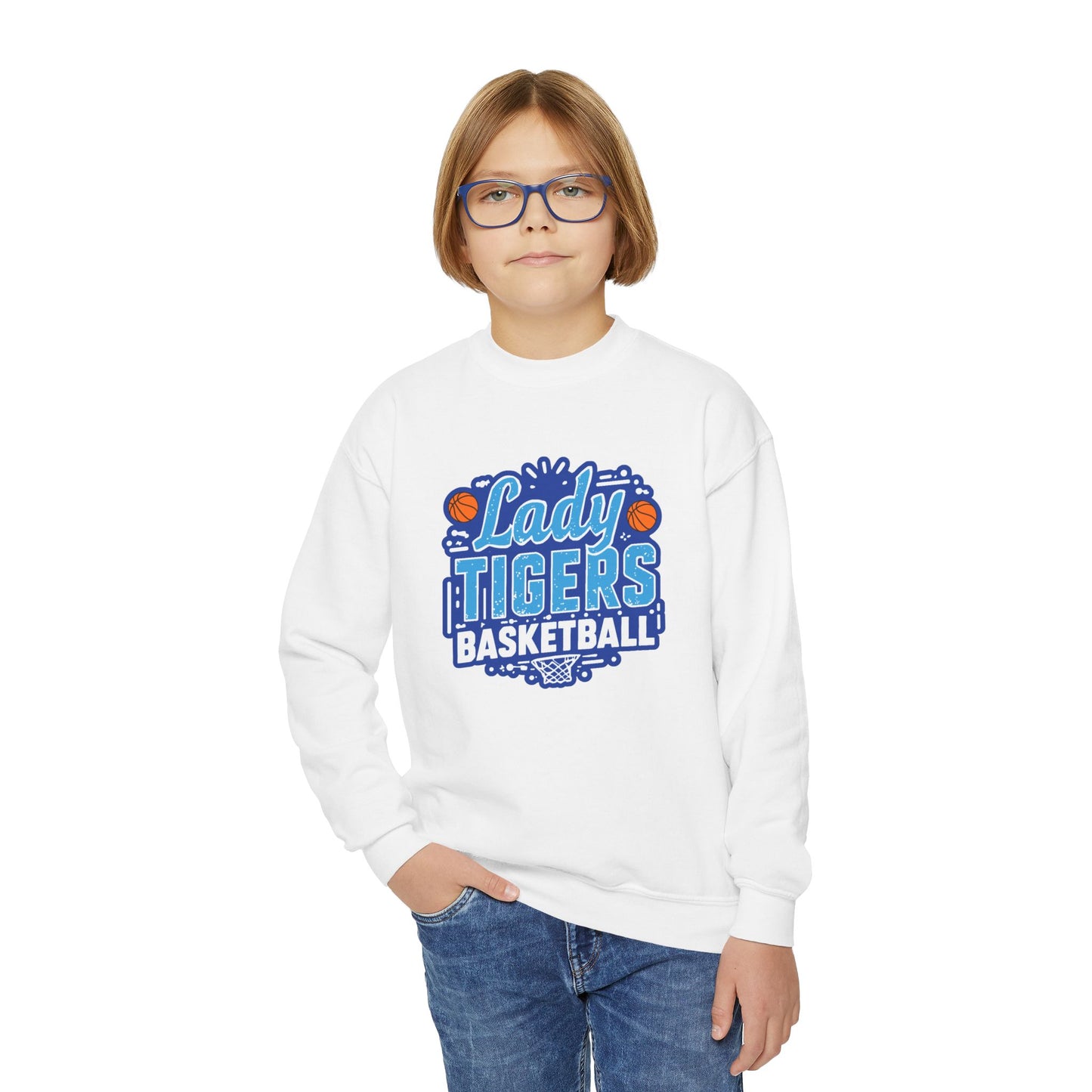 Youth Crewneck Sweatshirt \ Brilliant Tigers Basketball \ BTBKG1