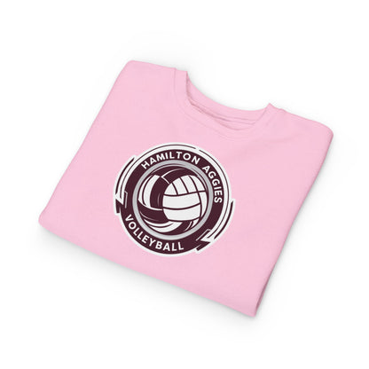 Toddler Crewneck Sweatshirt \ Hamilton Aggies Volleyball \ HAV1
