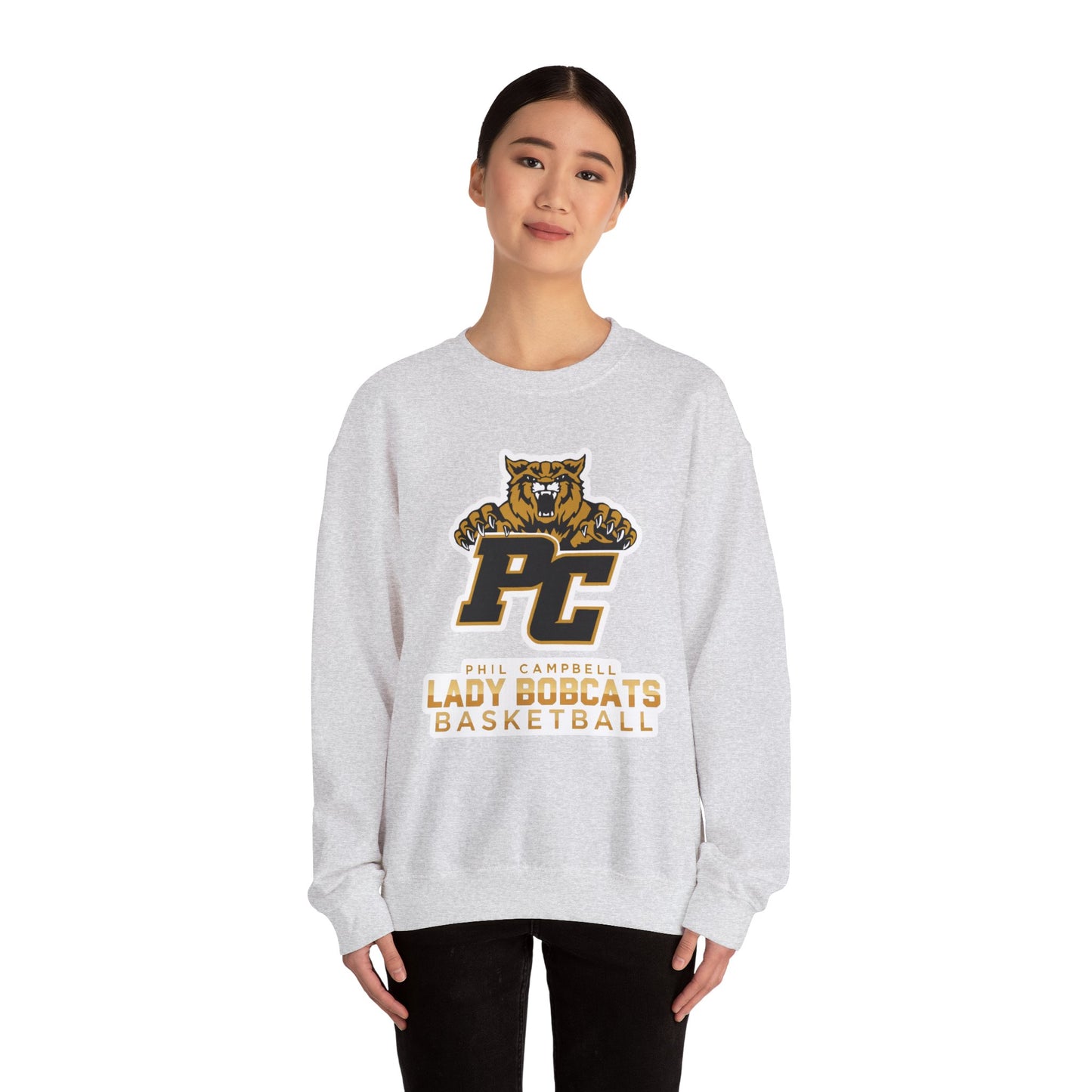 Adult Crewneck Sweatshirt \ Phil Campbell Bobcats Basketball \ PCBBKG1