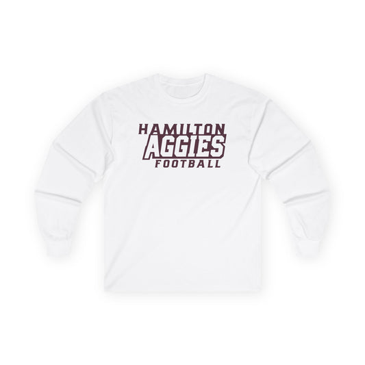 Adult Long Sleeve Tee \ Hamilton Aggies Football \ HAF1