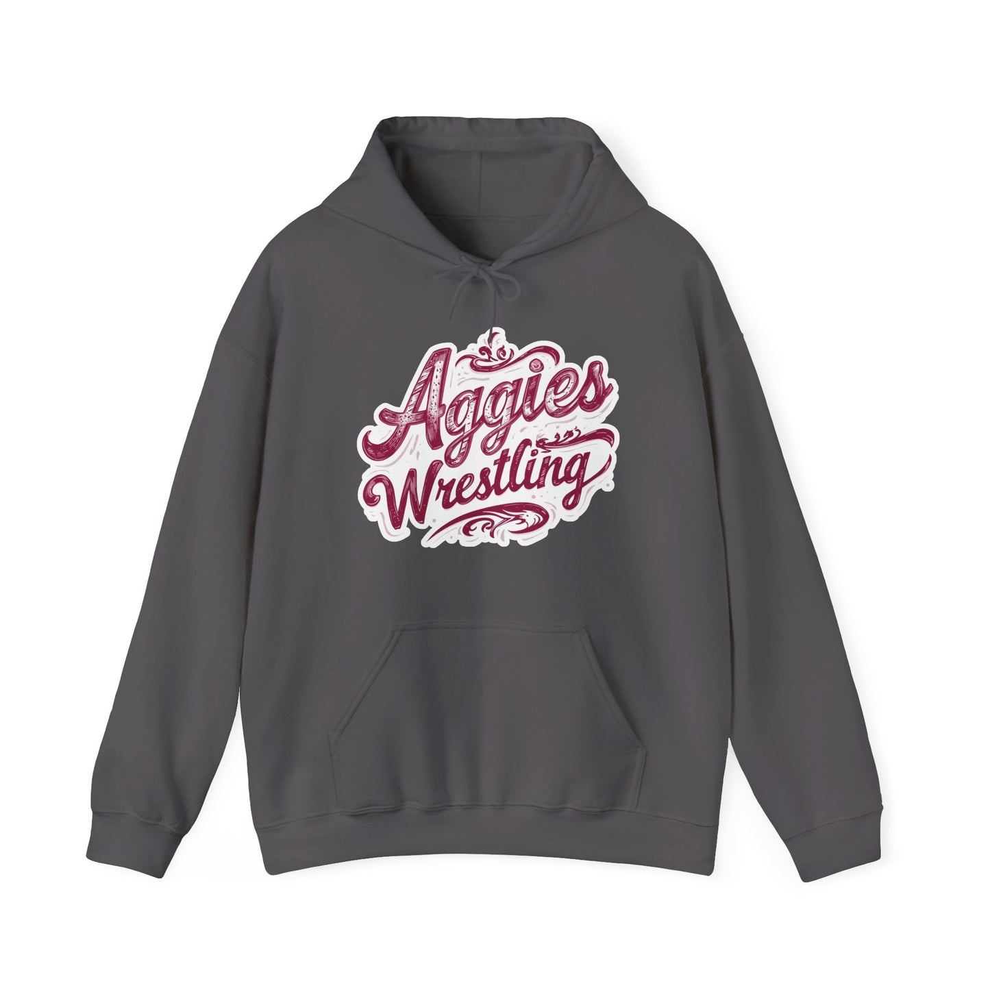 Adult Hoodie Sweatshirt \ Hamilton Aggies Wrestling \ HAWG2