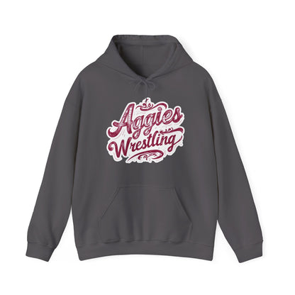 Adult Hoodie Sweatshirt \ Hamilton Aggies Wrestling \ HAWG2