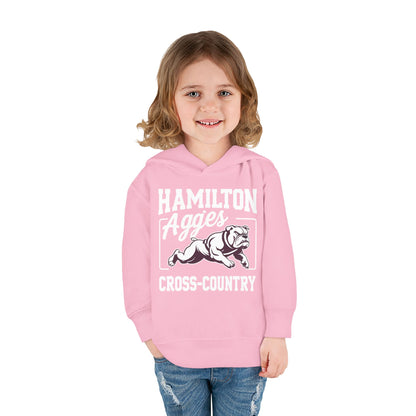 Toddler Hoodie Sweatshirt \ Hamilton Aggies Cross-Country \ HCC2