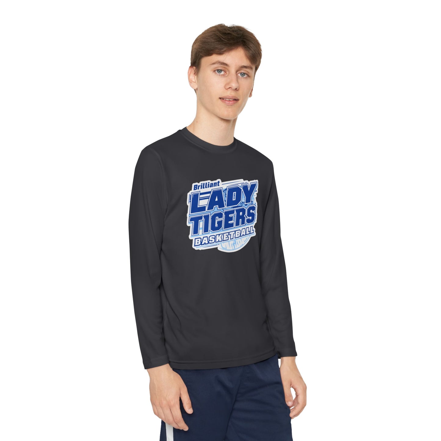 Youth Long Sleeve Tee \ Brilliant Tigers Basketball \ BTBKG2
