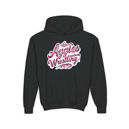 Youth Hoodie Sweatshirt \ Hamilton Aggies Wrestling \ HAWG2