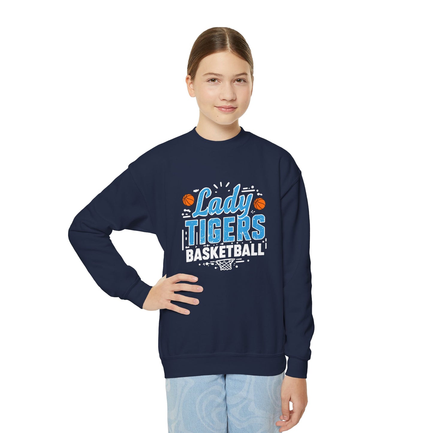 Youth Crewneck Sweatshirt \ Brilliant Tigers Basketball \ BTBKG1