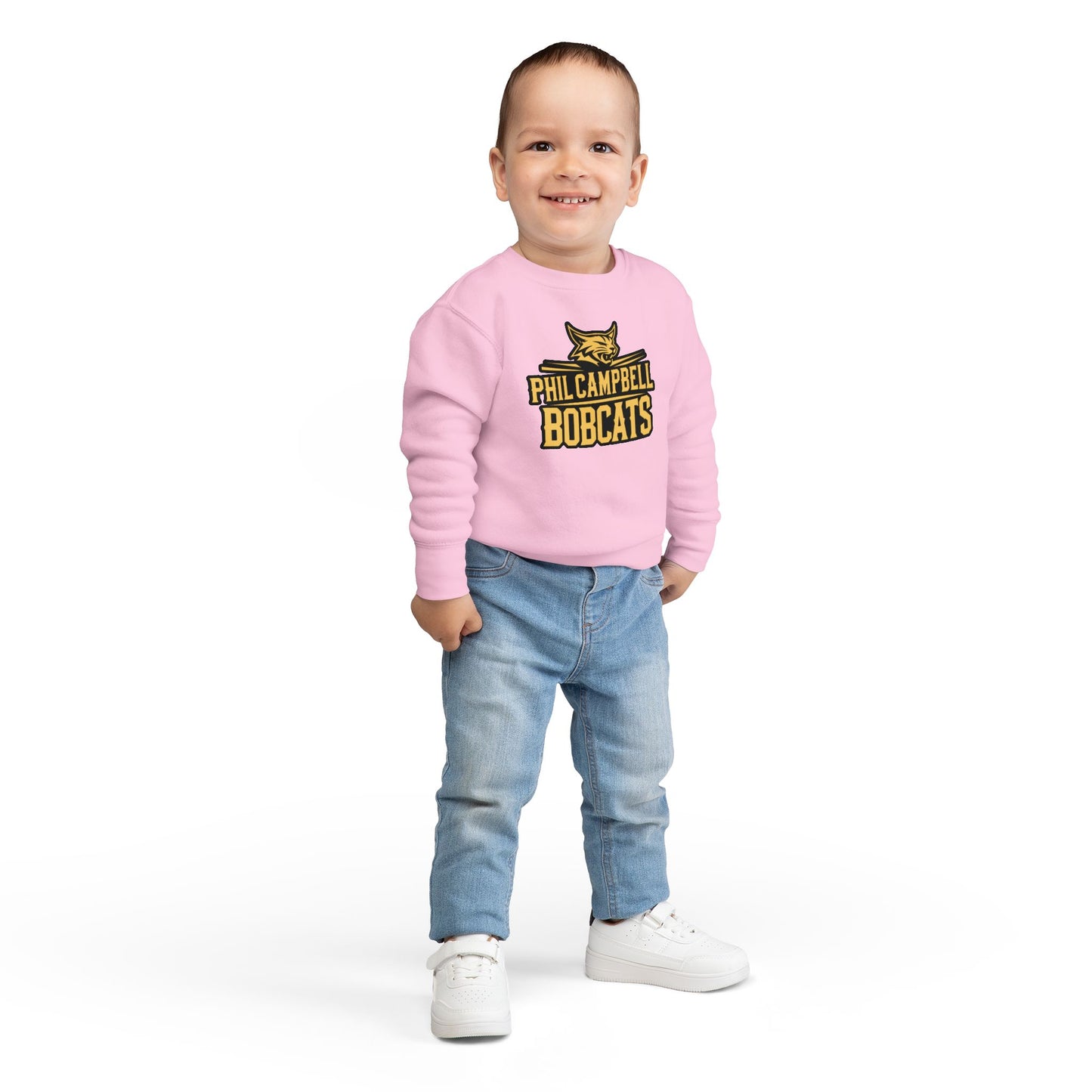 Toddler Crewneck Sweatshirt \ Phil Campbell Bobcats \ PCB2