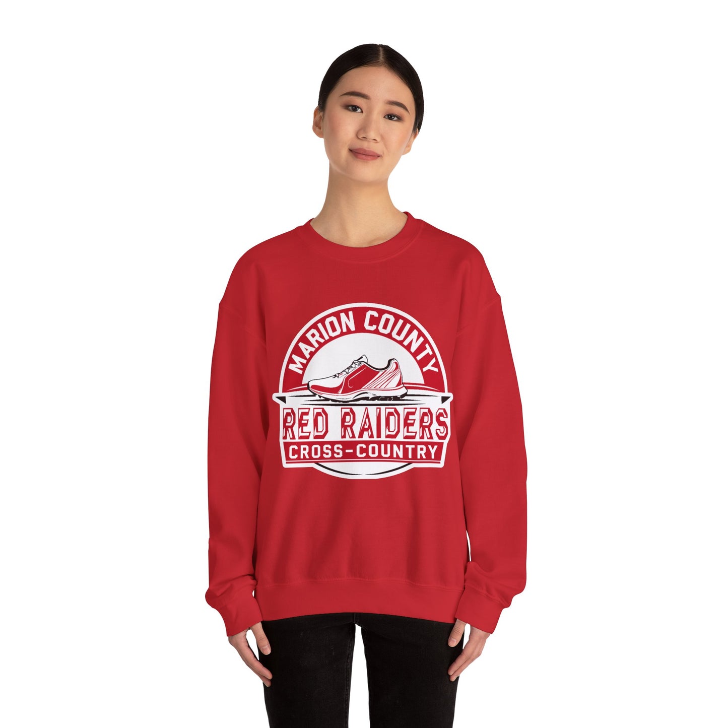 Adult Crewneck Sweatshirt \ Marion County Red Raiders Cross-Country \ MCCC1
