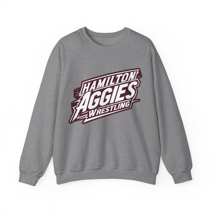 Adult Crewneck Sweatshirt \ Hamilton Aggies Wrestling \ HAW1