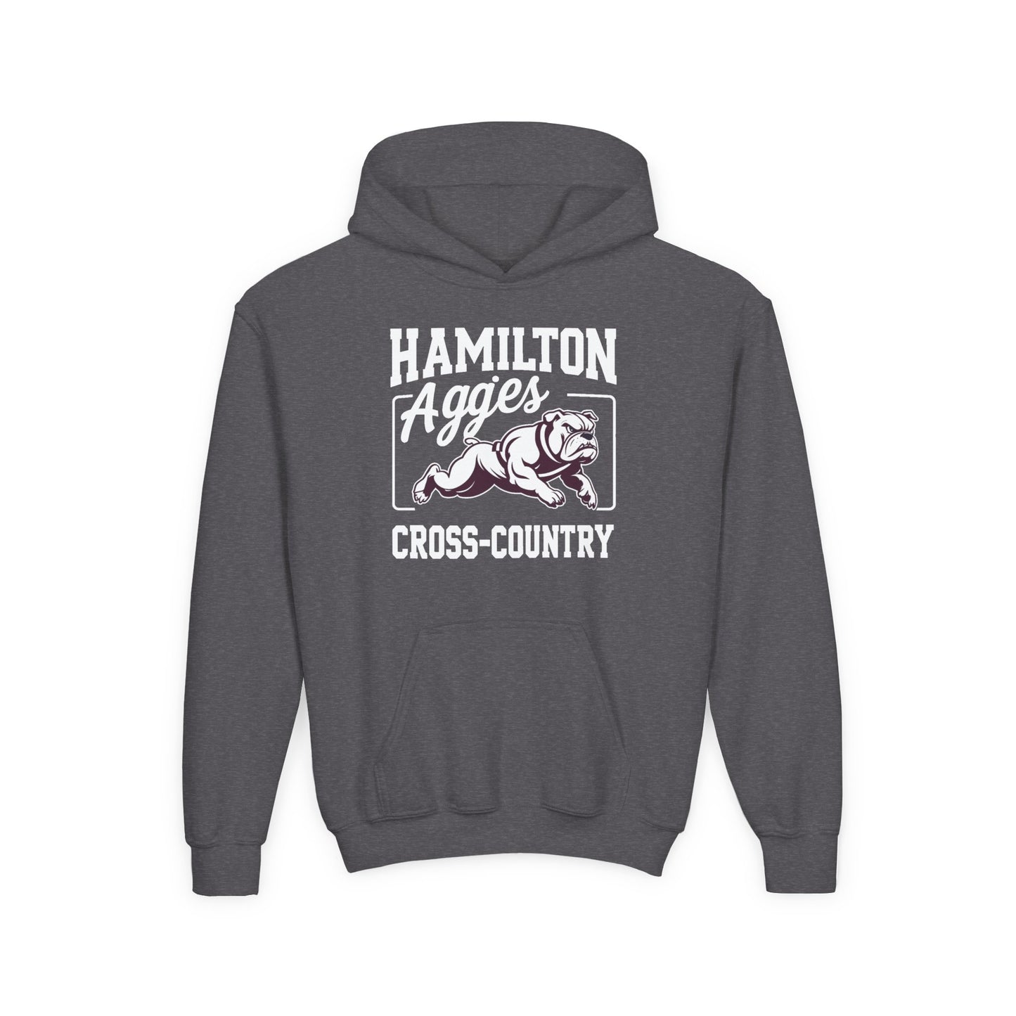 Youth Hoodie Sweatshirt \ Hamilton Aggies Cross-Country \ HCC2