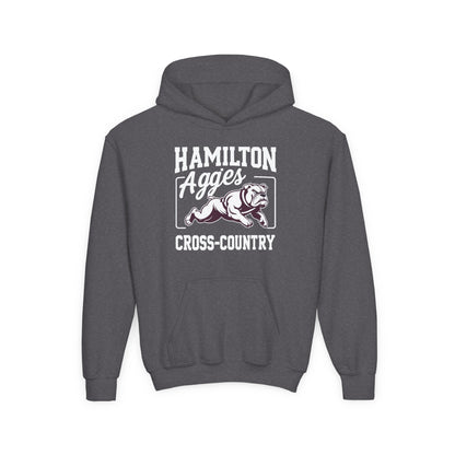 Youth Hoodie Sweatshirt \ Hamilton Aggies Cross-Country \ HCC2