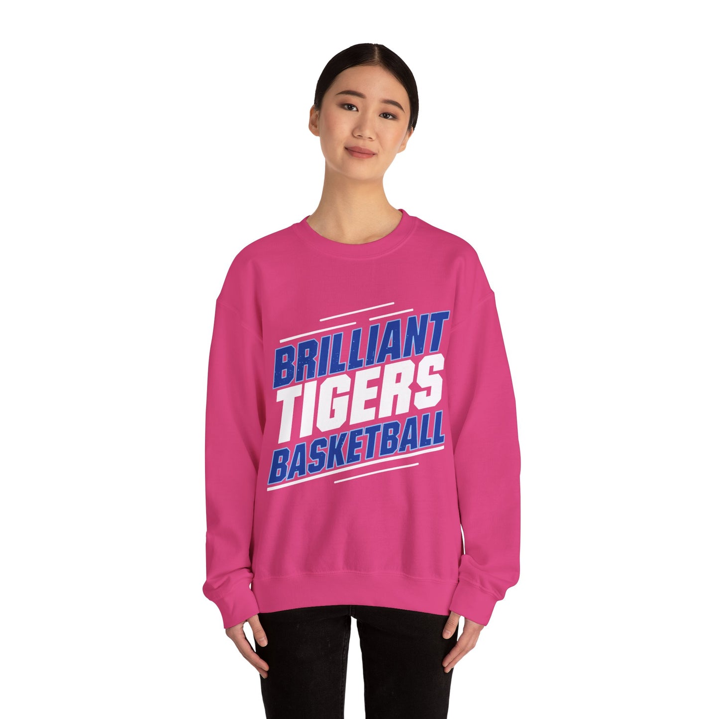 Adult Crewneck Sweatshirt \ Brilliant Tigers Basketball \ BTBK2
