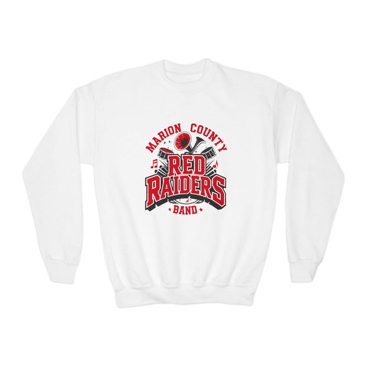 Youth Crewneck Sweatshirt \ Marion County Red Raiders Band \ MCB2
