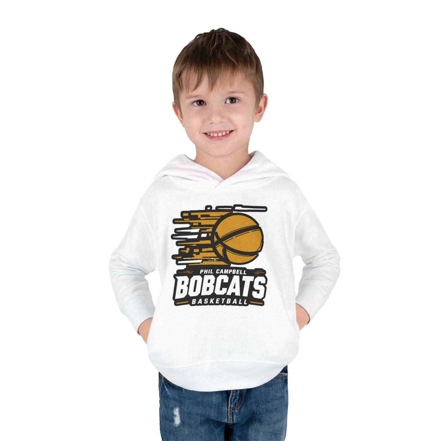 Toddler Hoodie Sweatshirt \ Phil Campbell Bobcats Basketball \ PCBBK2