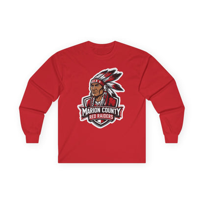 Adult Long Sleeve Tee \ Marion County Red Raiders \ MC2